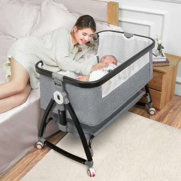 Sbc08f32c8ae140f6817c7894ed9b75d2o.jpg Baby Bassinet Bedside Sleeper, Bedside Bassinet for Baby, 3 in 1 Bedside Crib with Adjustable 6 Height, Portable Bassinet