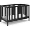 4-in-1 Convertible Crib (Black) - Converts to Daybed, Toddler Bed, and Full-Size Bed