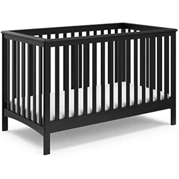 Storkcraft-Hillcrest-4-in-1-Convertible-Crib-Black-Converts-to-Daybed-Toddler-Bed-and-Full-Size.jpg 4-in-1 Convertible Crib (Black) - Converts to Daybed, Toddler Bed, and Full-Size Bed
