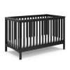 4-in-1 Convertible Crib (Black) - Converts to Daybed, Toddler Bed, and Full-Size Bed