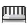 4-in-1 Convertible Crib (Black) - Converts to Daybed, Toddler Bed, and Full-Size Bed
