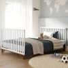 Modern Design 5-in-1 Convertible Crib (White with Vintage Driftwood)