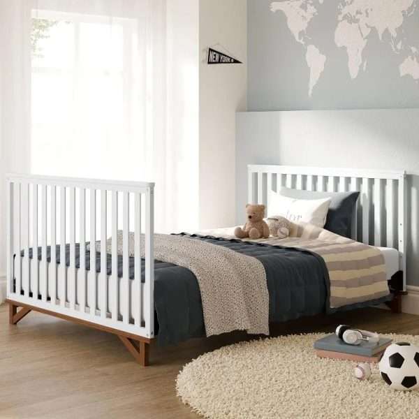 Storkcraft-Santa-Monica-5-in-1-Convertible-Crib-White-with-Vintage-Driftwood-GREENGUARD-Gold-Certified-Modern_f51d9ae7-4afe-49d2-897c-51076cbec8e9.jpg Modern Design 5-in-1 Convertible Crib (White with Vintage Driftwood)