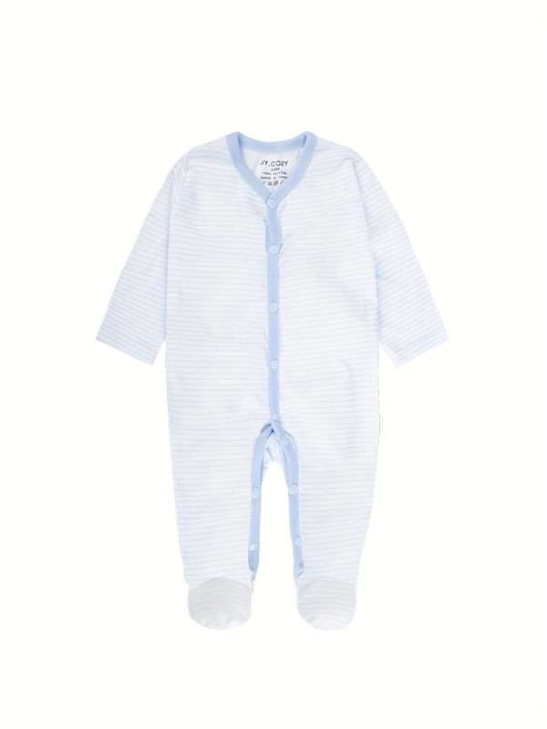 Baby Boy's Long Sleeve Cotton Rompers Three-piece Set, Pregnancy Gift
