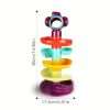 Educational Track Slide Tower with Rolling Balls - Stackable and Rotating Ball Toy for Early Childhood Development - Perfect Gift for Boys and Girls