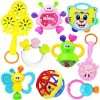 9pcs/set Educational Hand Rattles for Infants - Fun and Cute Baby Toys for Christmas, Halloween, Thanksgiving, New Year's, and Valentine's Day Gifts