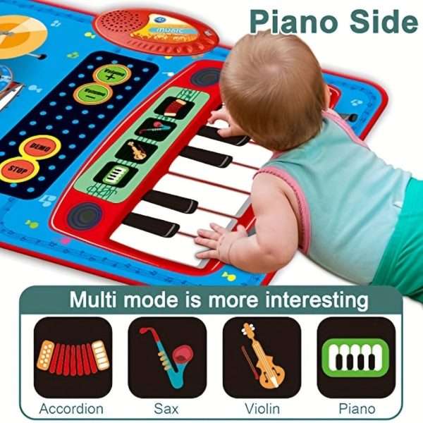 bf55365d8096743846754a6a7857c3de.jpg Musical Blanket Toddler Piano & Drum Mat with 2 Sticks - 2-in-1 Learning Floor Blanket for 1-3 Year Old Boys & Girls - Perfect Birthday Gift for Little Musicians