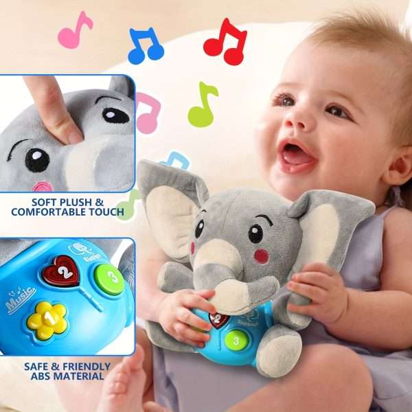 d4055115532b59ccc0dc8bd1495cc92c-1.jpg Baby Toys, Baby Musical Toys Elephant, Infant Toys, Elephant Baby Stuff, Baby Toys, Newborn Toys, (button Color Is Random)