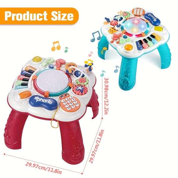 de5221fd2616b36437e41752b501af88.jpg Multi-Functional Baby Activity Table with Music and Learning Features - Perfect for Early Education and Development - Sturdy and Fun Toy for 6-18 Month Olds - Great Birthday Gift (Random Color)
