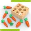 Montessori Toys For 1 2 3 Year Old Toddlers, Carrot Harvest Game Wooden Toy For 12 18 Months Baby Boys And Girls, Educational Learning Shape Sorting Matching Gifts For Babies 1-3