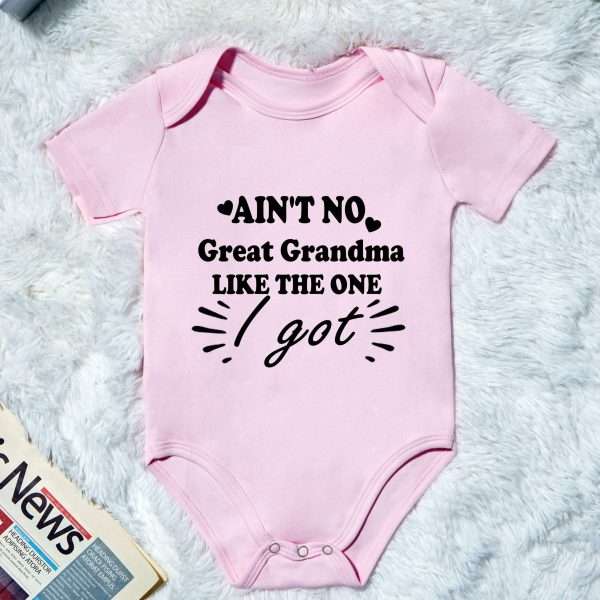 Summer Newborn Toddler's Onesie, Baby Boys And Girls Letter Print Short Sleeve Cotton Romper