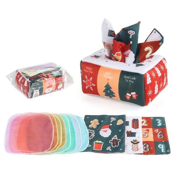 f08d18e17dc1373c83c2643c8bff733b-1.jpg Baby Tissue Box Toys, Baby Sensory Toys, Magic Tissue Box With Pleated Toys, Tummy Time Toys Enlightenment Early Educational Toys For Kids Gifts ,Halloween,Christmas, and Thanksgiving Day gift