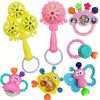 9pcs/set Educational Hand Rattles for Infants - Fun and Cute Baby Toys for Christmas, Halloween, Thanksgiving, New Year's, and Valentine's Day Gifts