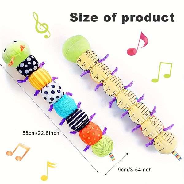 fdd556a4-9ab5-4d27-b540-7f0d779047ae.jpg Baby Toy, Infant Musical Stuffed Animal Activity Soft Toys with Multi-Sensory Crinkle, Rattle & Textures, for Tummy Time Newborn Boys & Girls Gifts, Caterpillar