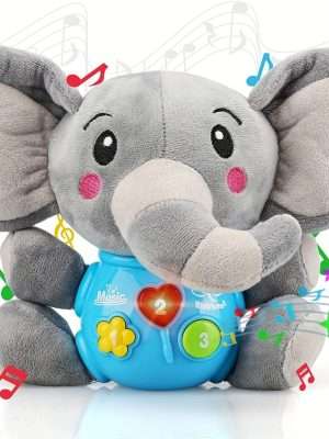 Baby Toys, Baby Musical Toys Elephant, Infant Toys, Elephant Baby Stuff, Baby Toys, Newborn Toys, (button Color Is Random)