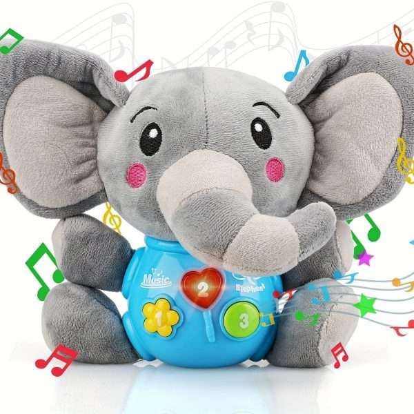 fde41520e84de2c503c490ac0f524a05-1.jpg Baby Toys, Baby Musical Toys Elephant, Infant Toys, Elephant Baby Stuff, Baby Toys, Newborn Toys, (button Color Is Random)